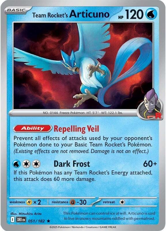 Team Rocket's Articuno - 051/182 (Non-Holo) 051/182 from Deck Exclusives