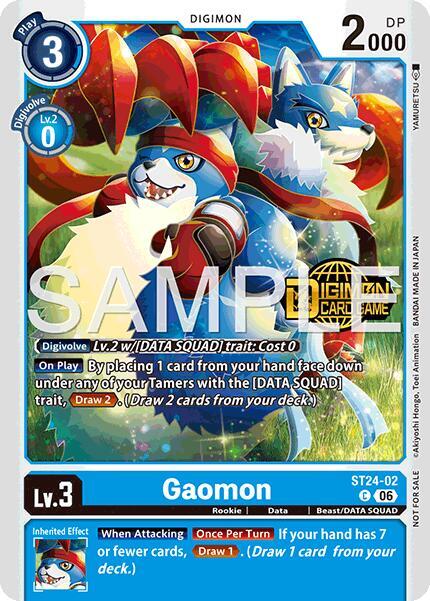Gaomon (Welcome Tamers Pack Vol.2) - Starter Deck 24: Data Squad Release  Event Cards - Digimon Card Game - TCGplayer.com