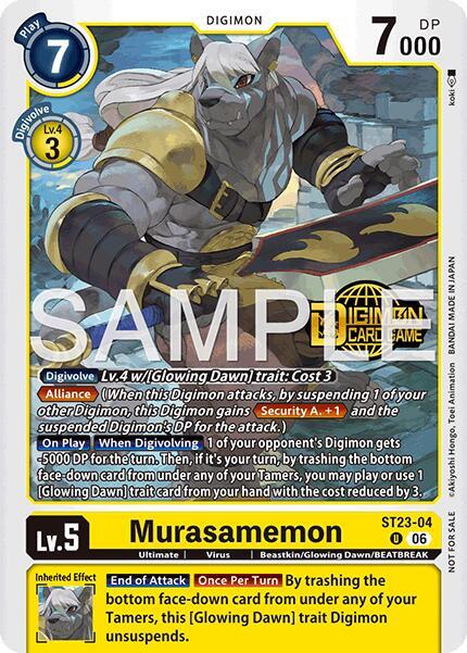 Murasamemon (Welcome Tamers Pack Vol.2) - Starter Deck 23: Beatbreak  Release Event Cards - Digimon Card Game - TCGplayer.com