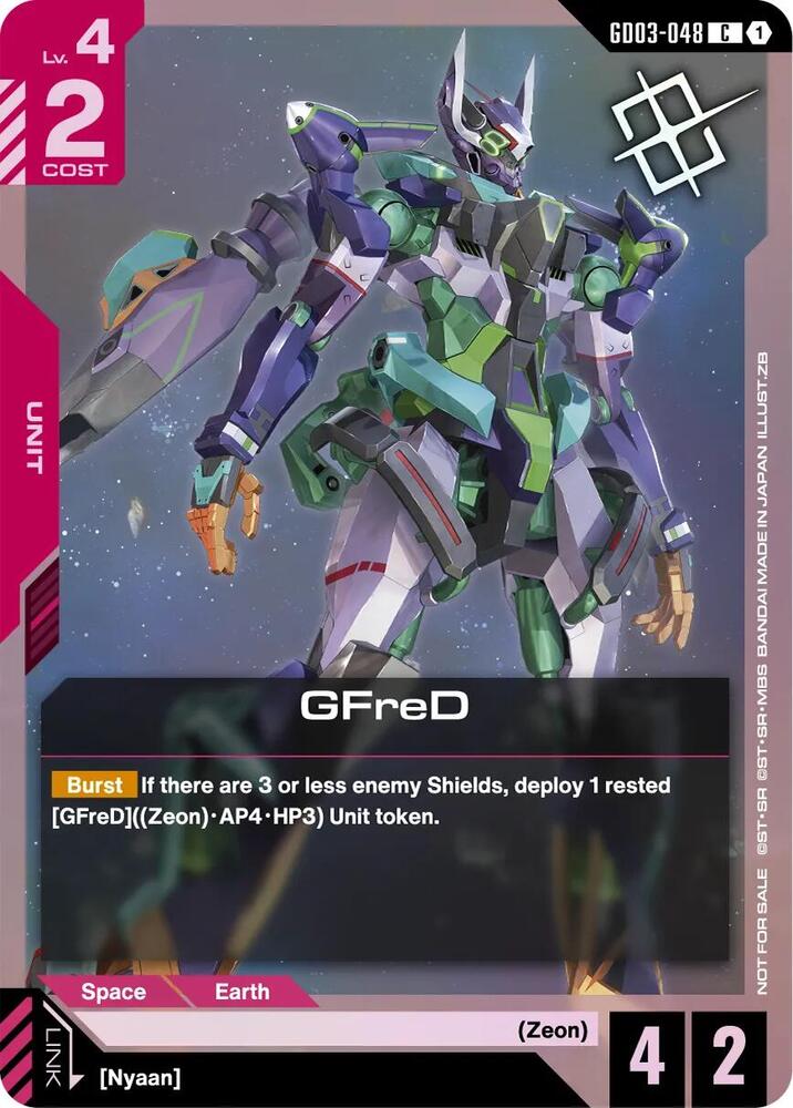 GFreD (Judge Pack 02) - Gundam Promotional Cards - Gundam Card