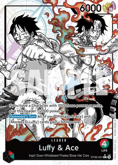 Luffy & Ace (Parallel) Starter Deck EX: Luffy & Ace L One Piece card — value and price