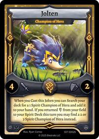 Jolten - Champion of Hera - Elestrals Divine Champions: Sunstrike Starter Decks trading card