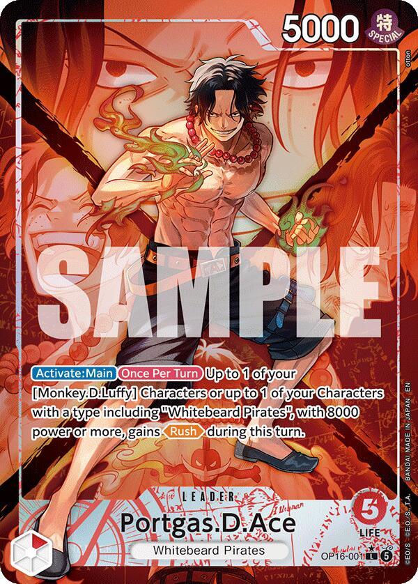 Portgas.D.Ace (001) (Alternate Art) - The Time of Battle - One