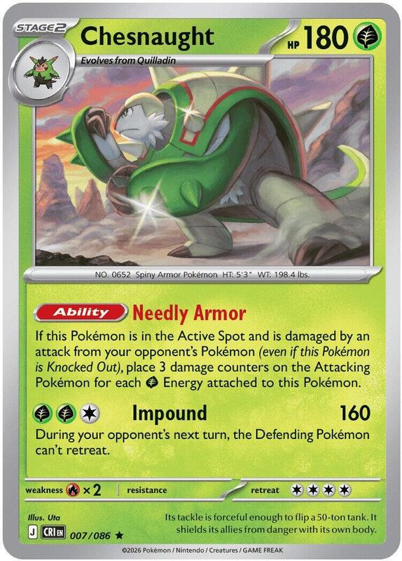 Chesnaught 007/086 from ME04: Chaos Rising