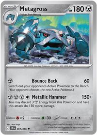 Metagross #061/086 from ME04: Chaos Rising Pokemon card image