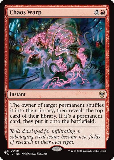 Chaos Warp (The List, from DRC) from LIST #DRC-48, Magic: The Gathering card