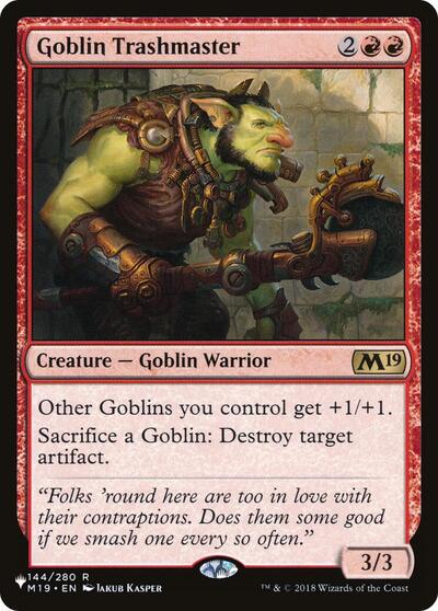 Goblin Trashmaster (The List) from LIST #M19-144, Magic: The Gathering card