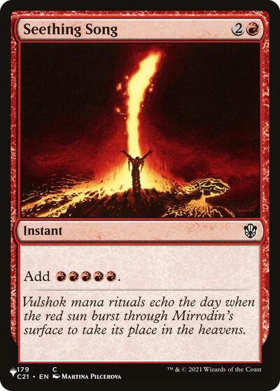 Seething Song (The List, from C21) from LIST #C21-179, Magic: The Gathering card