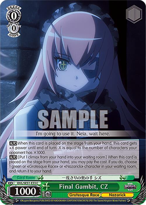 Final Gambit, CZ - Nazarick: Tomb of the Undead Vol.3 Extra