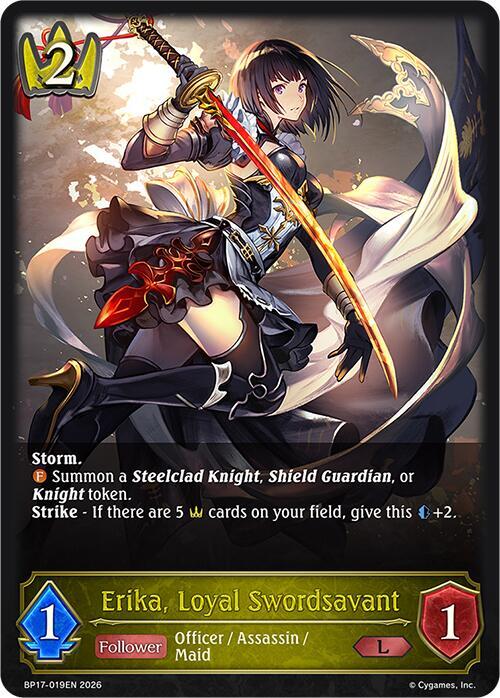 erikatakataです！ Erika, Loyal Swordsavant - BP17: Convergent Destinies
