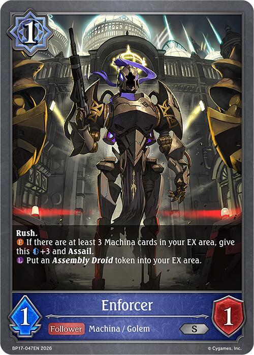 Enforcer - BP17: Convergent Destinies - Shadowverse: Evolve