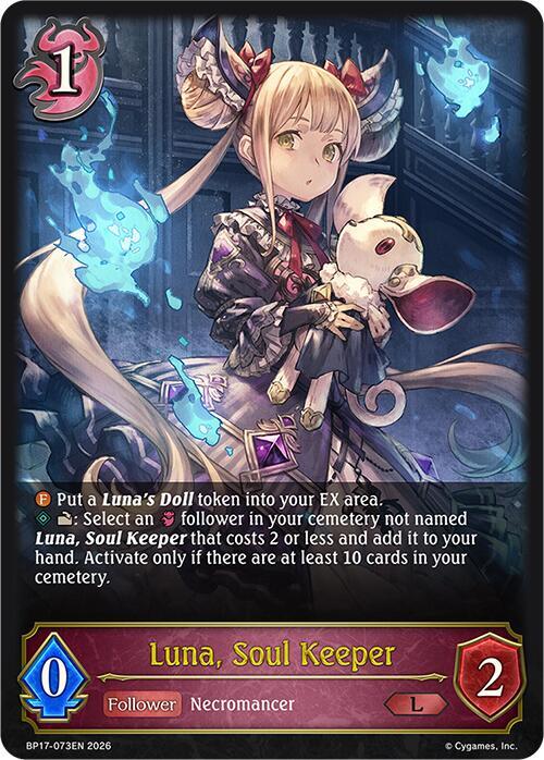 2022 SHADOWVERSE EVOLVELuna 2枚セットルナpsa10 Luna, Soul Keeper - BP17: Convergent Destinies - Shadowverse