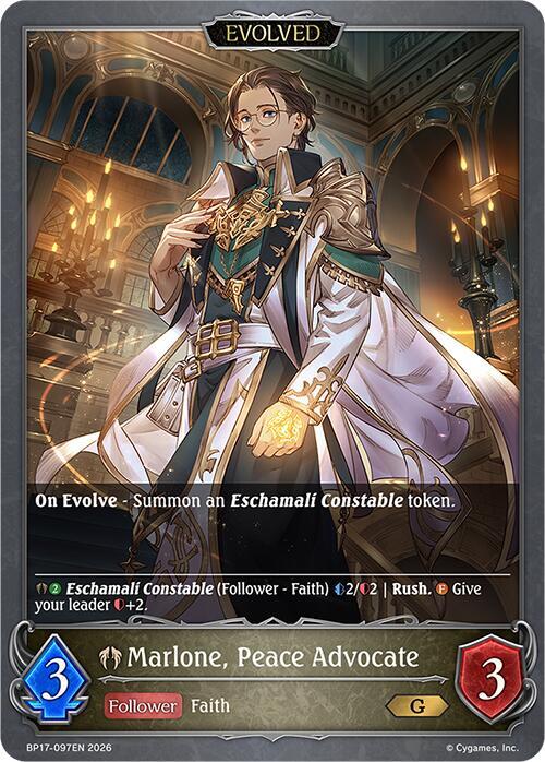 Marlone, Peace Advocate (Evolved)