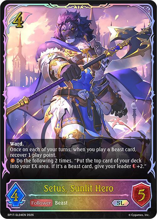 Setus, Sunlit Hero (SL) - BP17: Convergent Destinies - Shadowverse