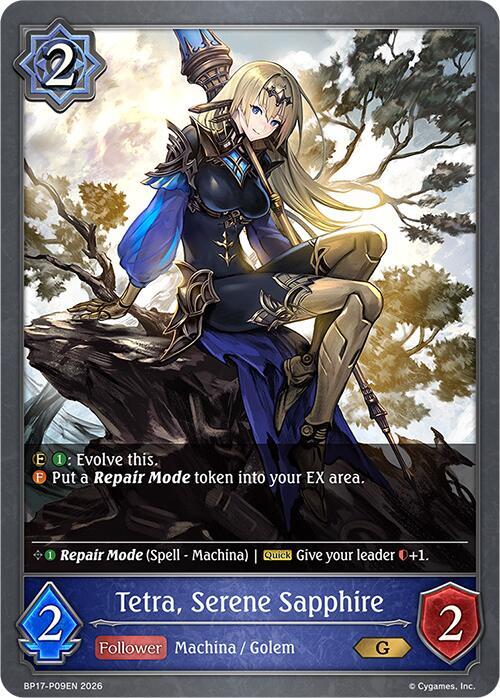 Tetra, Serene Sapphire - P09EN (Foil) - BP17: Convergent Destinies