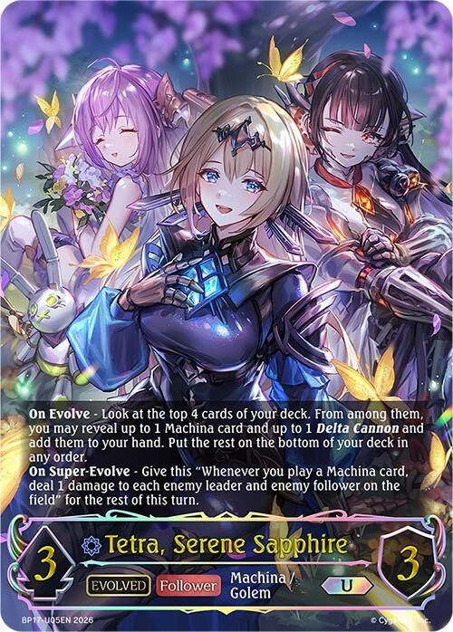 Tetra, Serene Sapphire (Evolved) (U) - BP17: Convergent Destinies