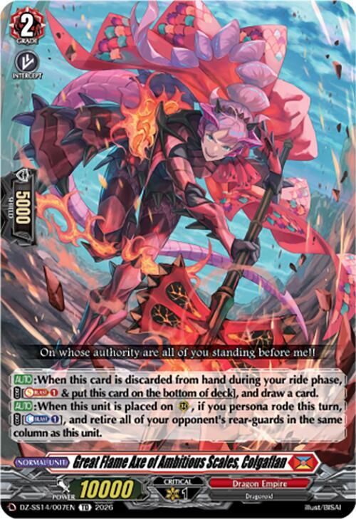 Great Flame Axe of Ambitious Scales, Colgaflan