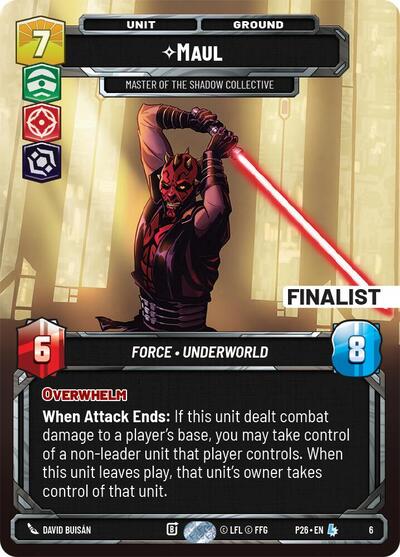 Maul - Master of the Shadow Collective (Finalist) card