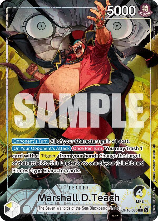 【早い者勝ち】 ワンピース MARSHAL D. TEACH ALT ART Marshall.D.Teach (080) (Alternate Art) - The Time of Battle - One