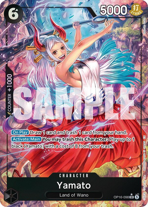 1stロットValo shade Yamato murasaki Yamato (098) (Alternate Art) - The Time of Battle - One Piece Card