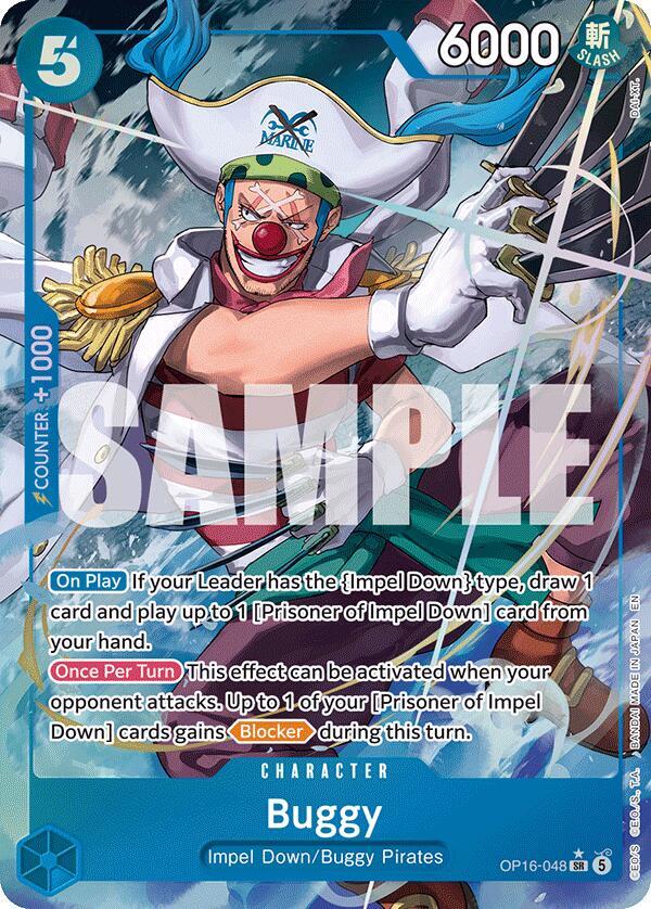 Buggy (048) (Alternate Art) - The Time of Battle - One Piece Card