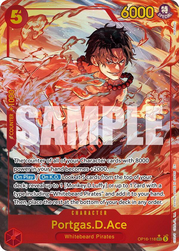 Portgas.D.Ace (118) (Alternate Art) - The Time of Battle - One