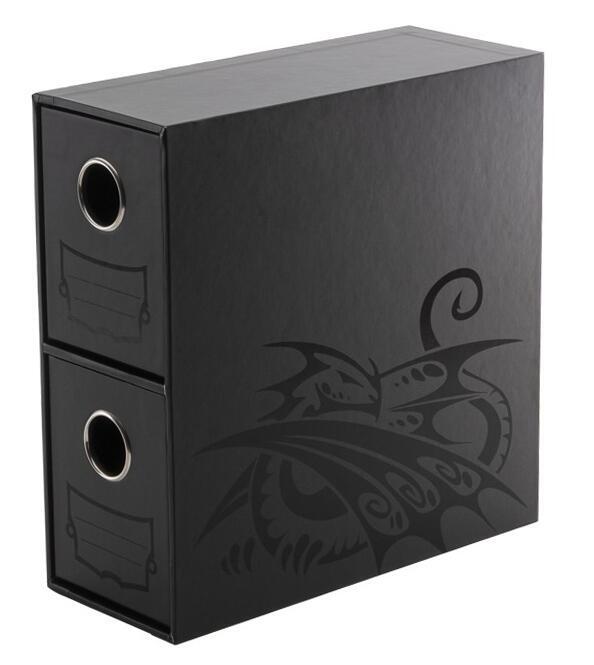 Fortress Card Drawers Vertical 2 - Black - Dragon Shield