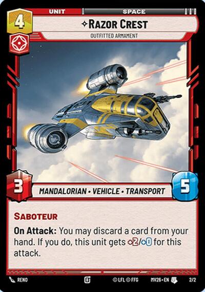Razor Crest - Outfitted Armament card