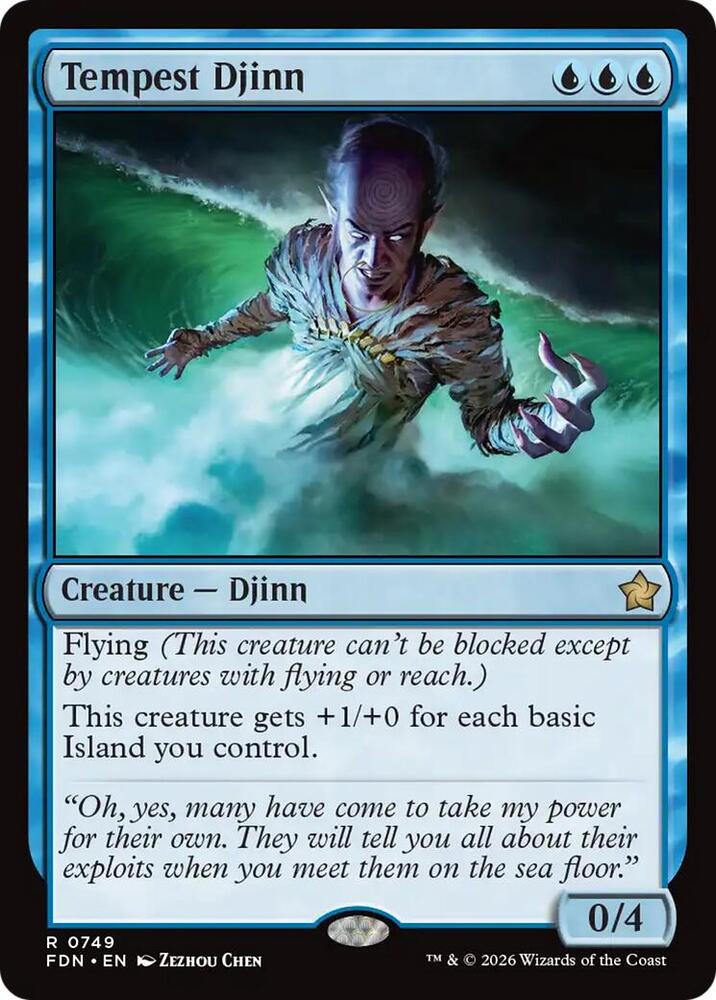 Tempest Djinn (0749) - Foundations - Magic: The Gathering