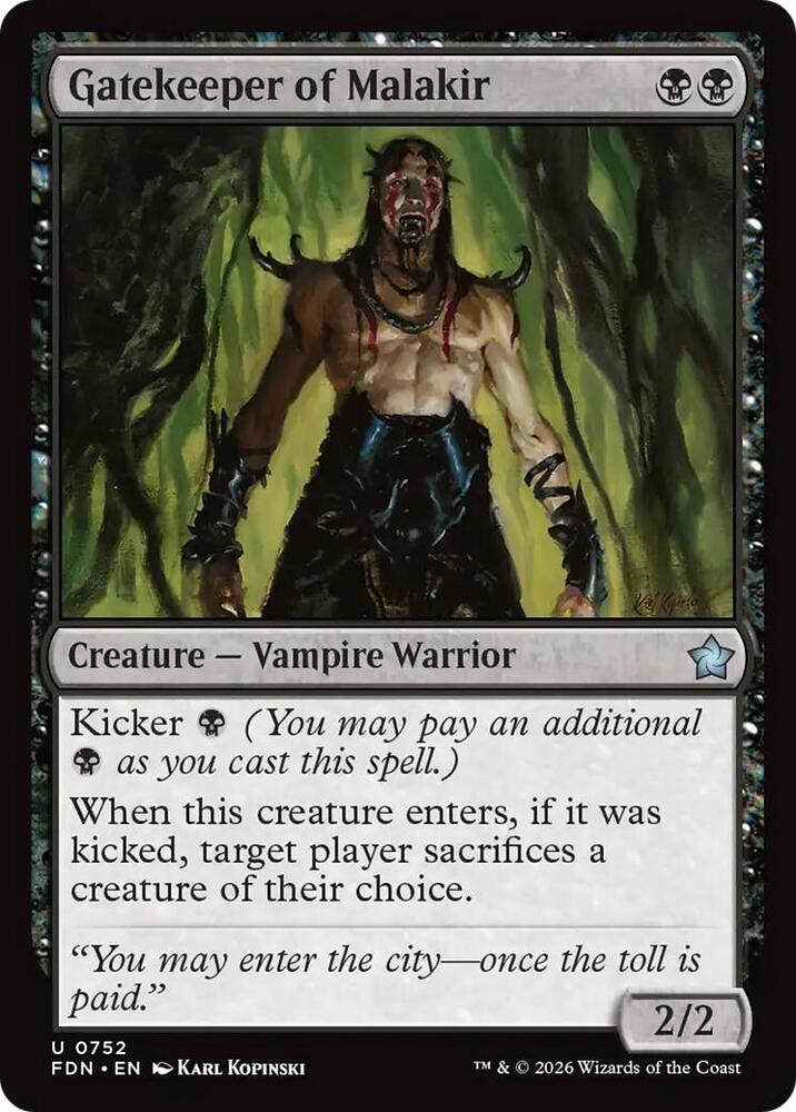 Gatekeeper of Malakir (0752) 752 card