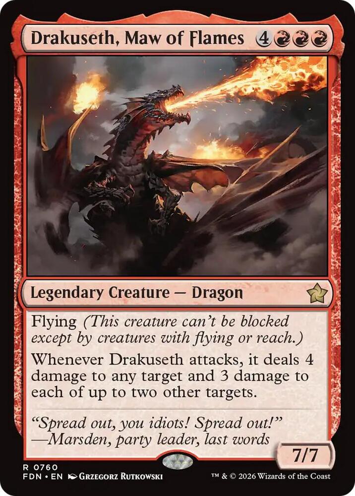 Drakuseth, Maw of Flames (0760) 760 card