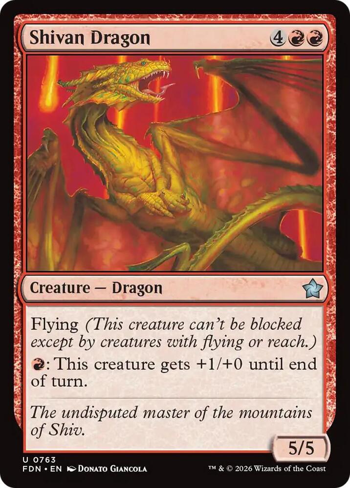Shivan Dragon (0763) 763 card