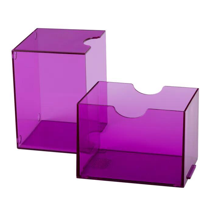 Dragon Shield Strongbox Deck Box - Clear Purple (Holds 100+)