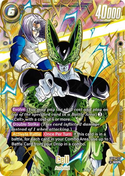 Cell - FB10-123 (Super Alternate Art) Cross Force Secret Rare Dragon Ball card — value and price