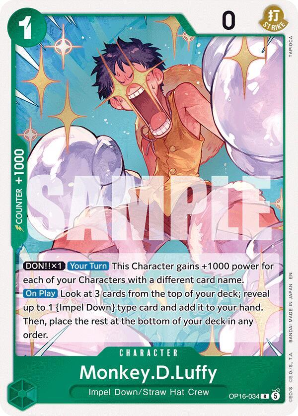 み*ん様 ONE PIECE CARD GAME Monkey D. Luffy Monkey.D.Luffy (034) - The Time of Battle - One Piece Card Game