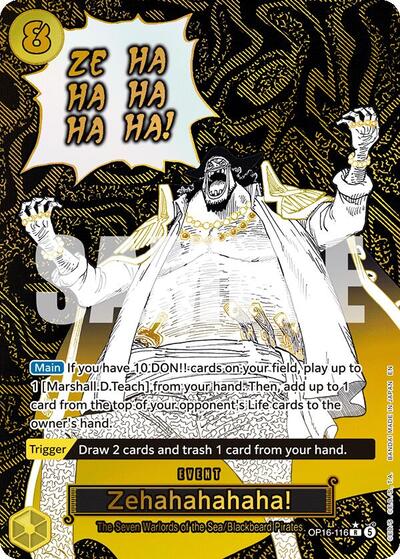 Zehahahahaha! (Alternate Art) The Time of Battle R One Piece card — value and price