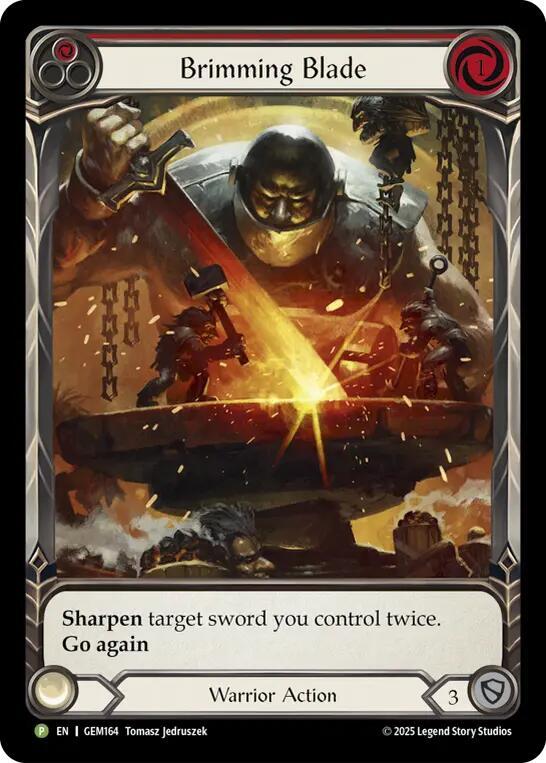 Brimming Blade (Red) - Gem Pack 5 - Flesh and Blood TCG