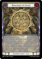 Runechant of Greed (Yellow) - Gem Pack 5 - Flesh and Blood TCG