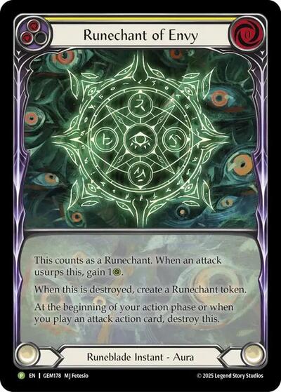 Runechant of Envy (Yellow) card