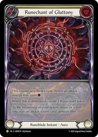 Runechant of Gluttony (Yellow) card