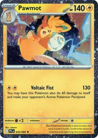 Pawmot (Cosmos Holo) #034/094 from Blister Exclusives Pokemon card image