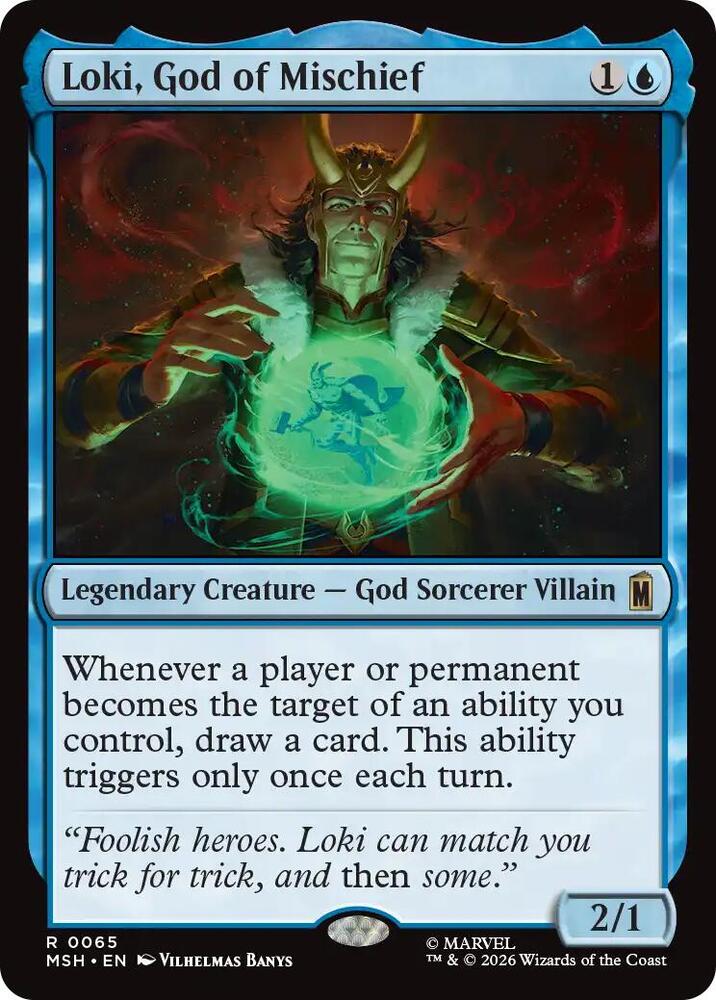 Loki, God of Mischief - Marvel Super Heroes - Magic: The Gathering