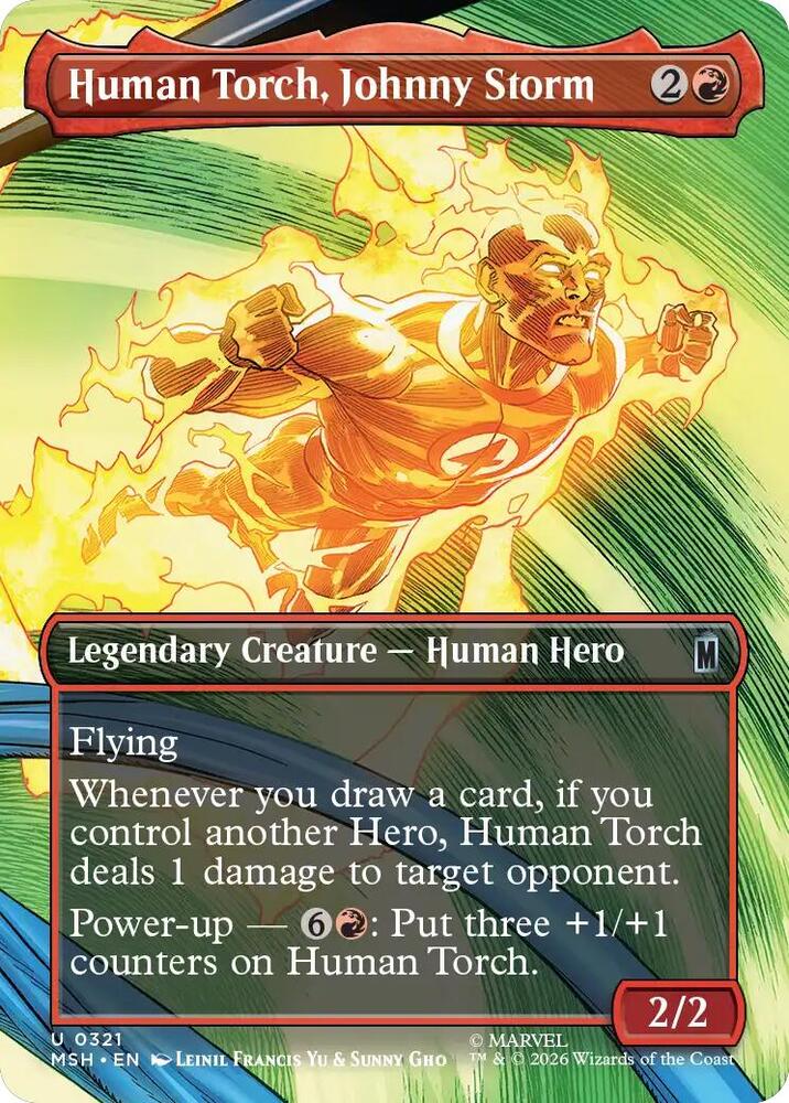 Human Torch, Johnny Storm (Borderless) - Marvel Super Heroes