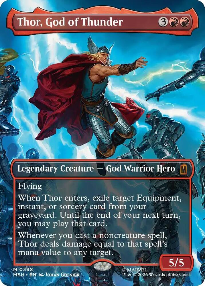 Thor, God of Thunder (Borderless) (0338) - Marvel Super Heroes