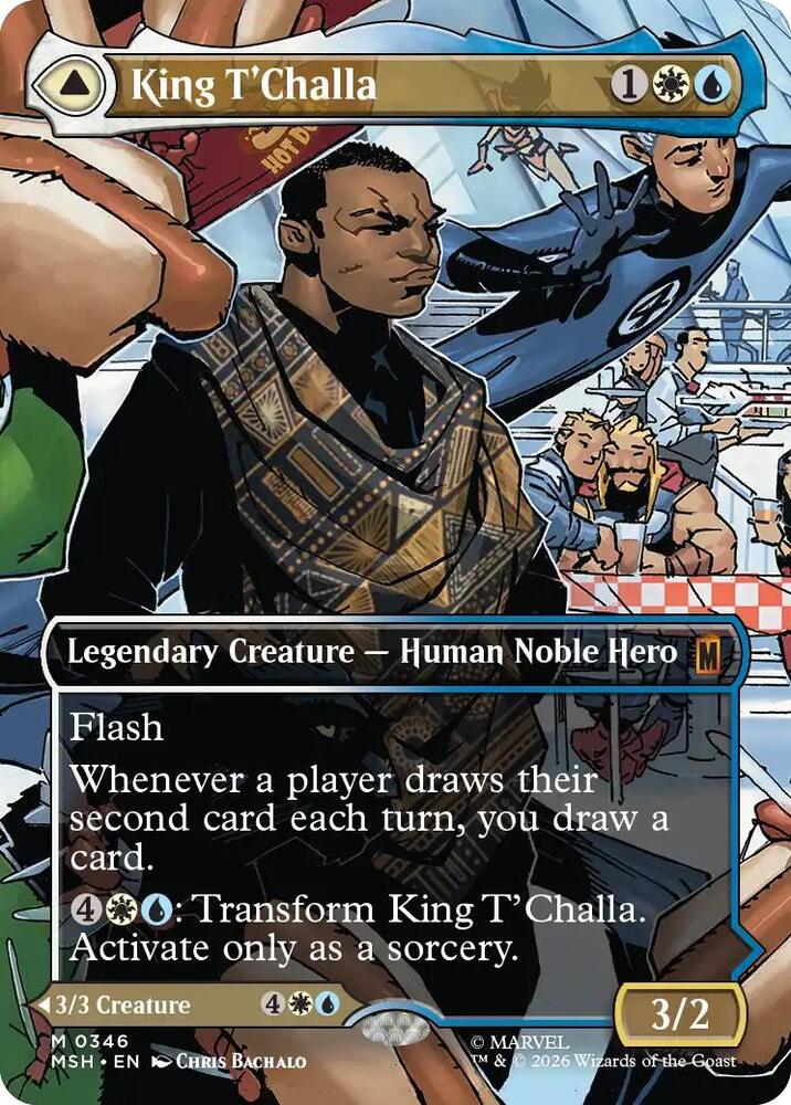 King T'Challa (Borderless) (0346) - Marvel Super Heroes - Magic