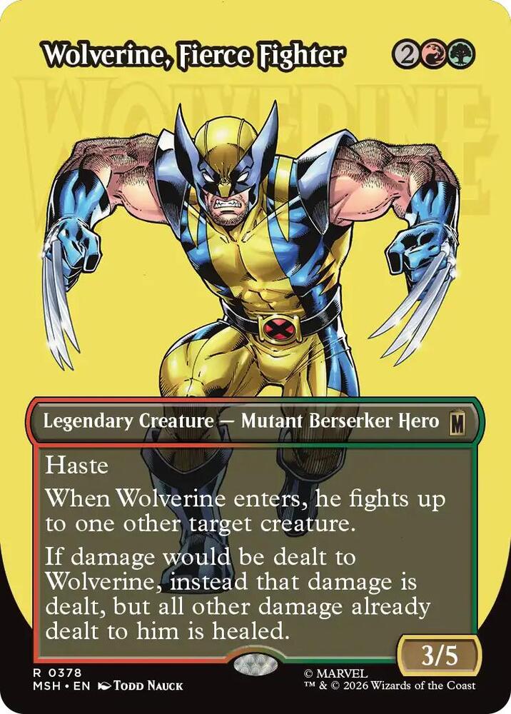 Wolverine, Fierce Fighter (Borderless) - Marvel Super Heroes