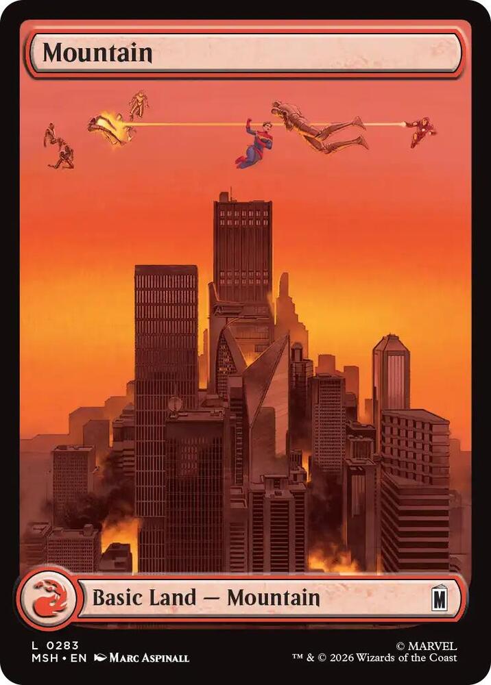 Mountain (0283) - Marvel Super Heroes - Magic: The Gathering
