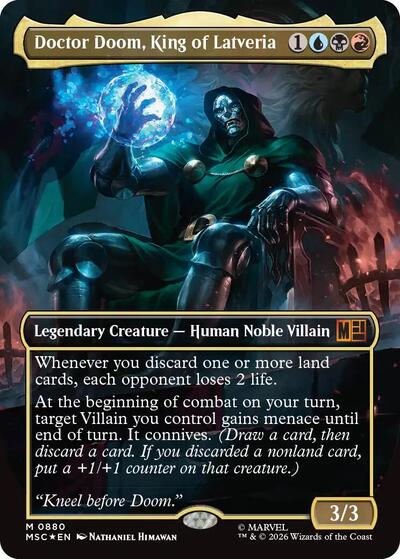 Doctor Doom King of Latveria Borderless Surge Foil