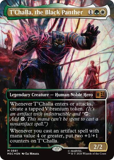 TChalla the Black Panther Borderless Surge Foil