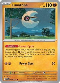 Lunatone - 074/132 (Non-Holo) #074/132 from Deck Exclusives Pokemon card image